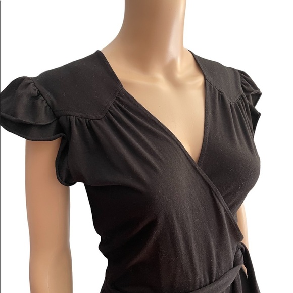 Little Black Wrap Dress size medium - Picture 4 of 5